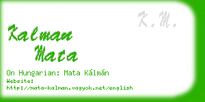 kalman mata business card